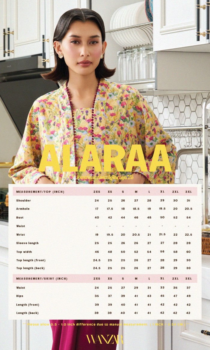 Alaraa Kurung in Cornflower Blue