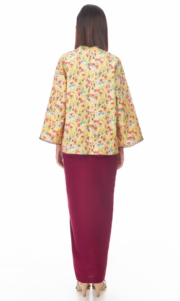 Alaraa Kurung in Macaroon Yellow