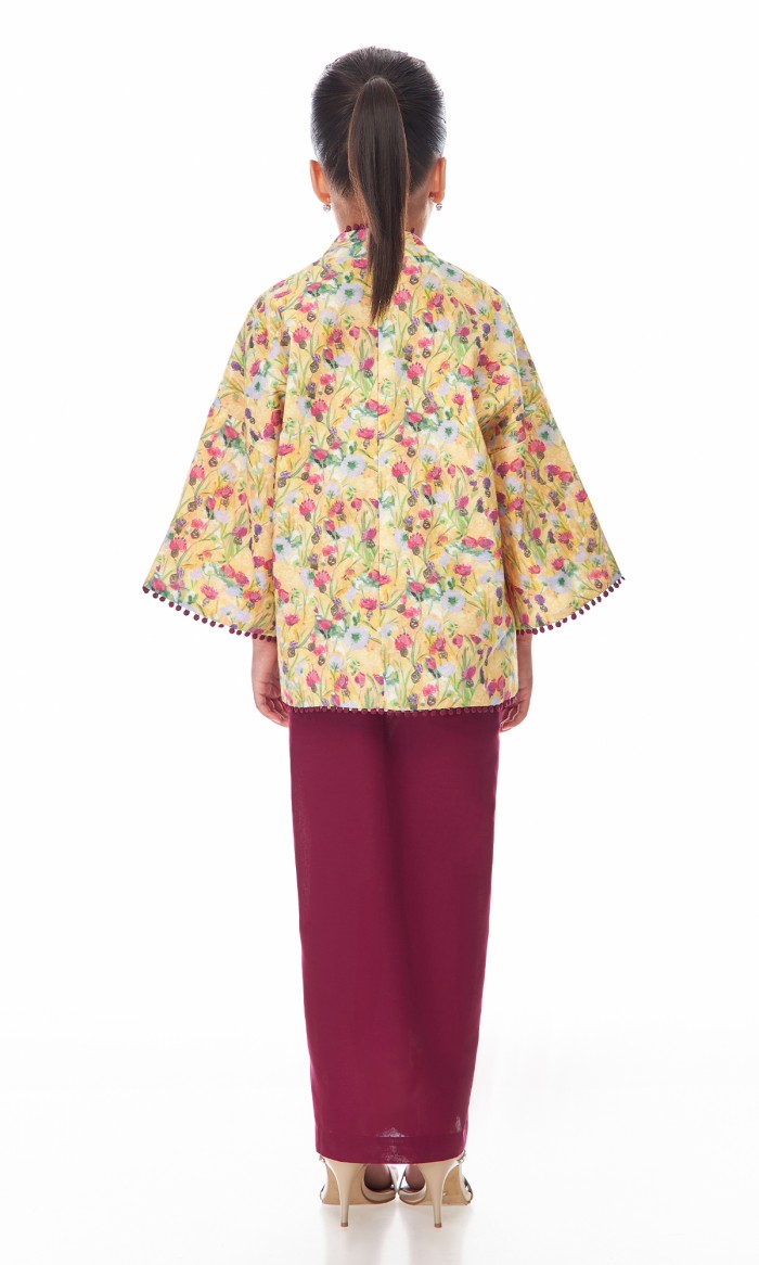 Alaraa Kurung Kids in Macaroon Yellow