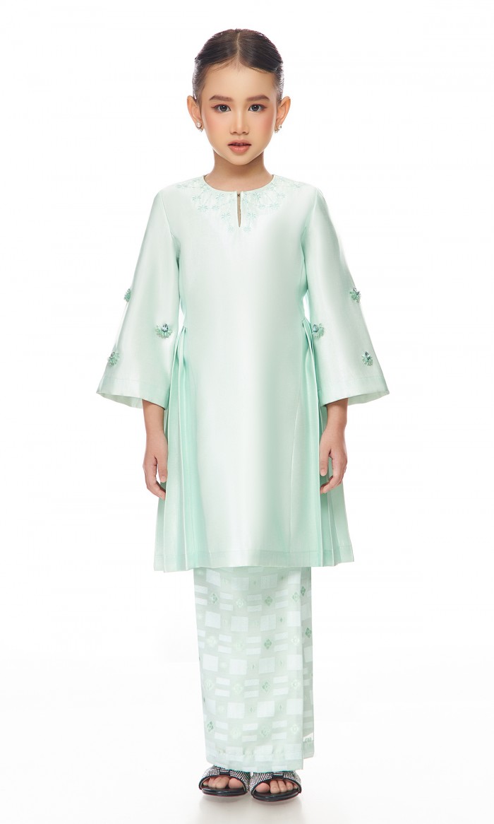 Alita Kurung Kids in Light Mint