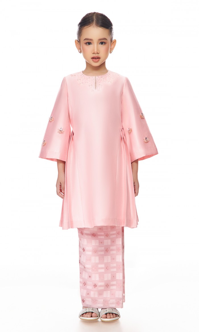 Alita Kurung Kids in Light Pink