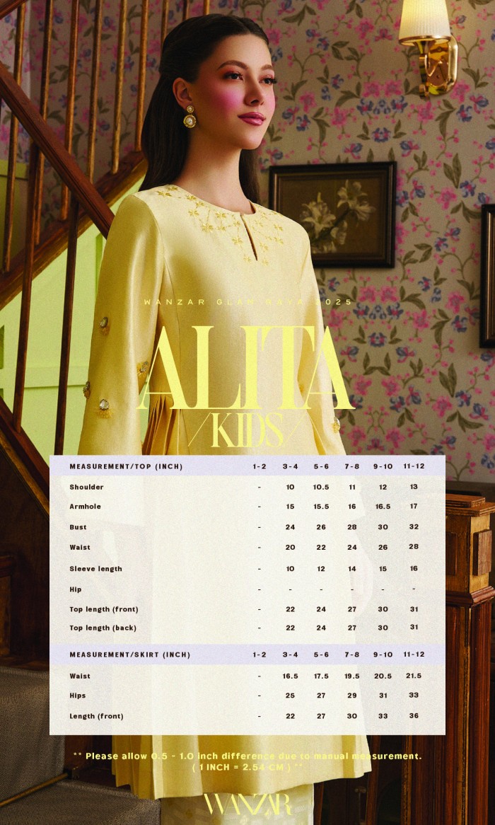 Alita Kurung Kids in Light Yellow