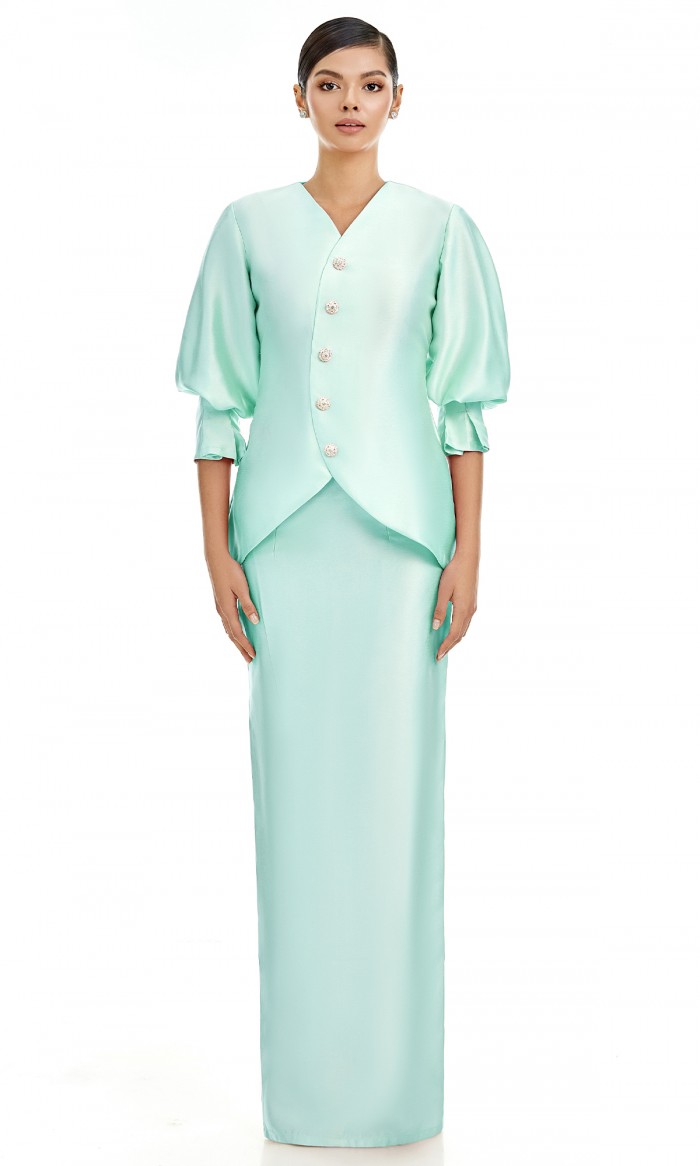 Althea Kurung in Mint Green (AS-IS)