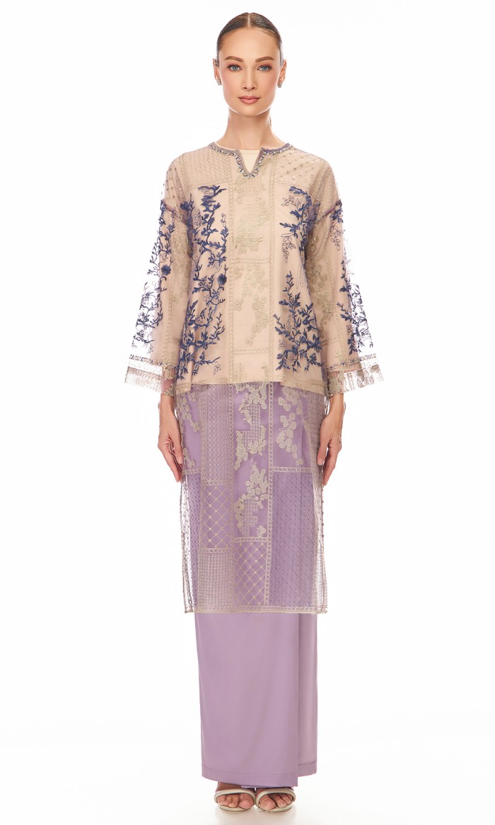 Amara Kurung in Lilac Purple