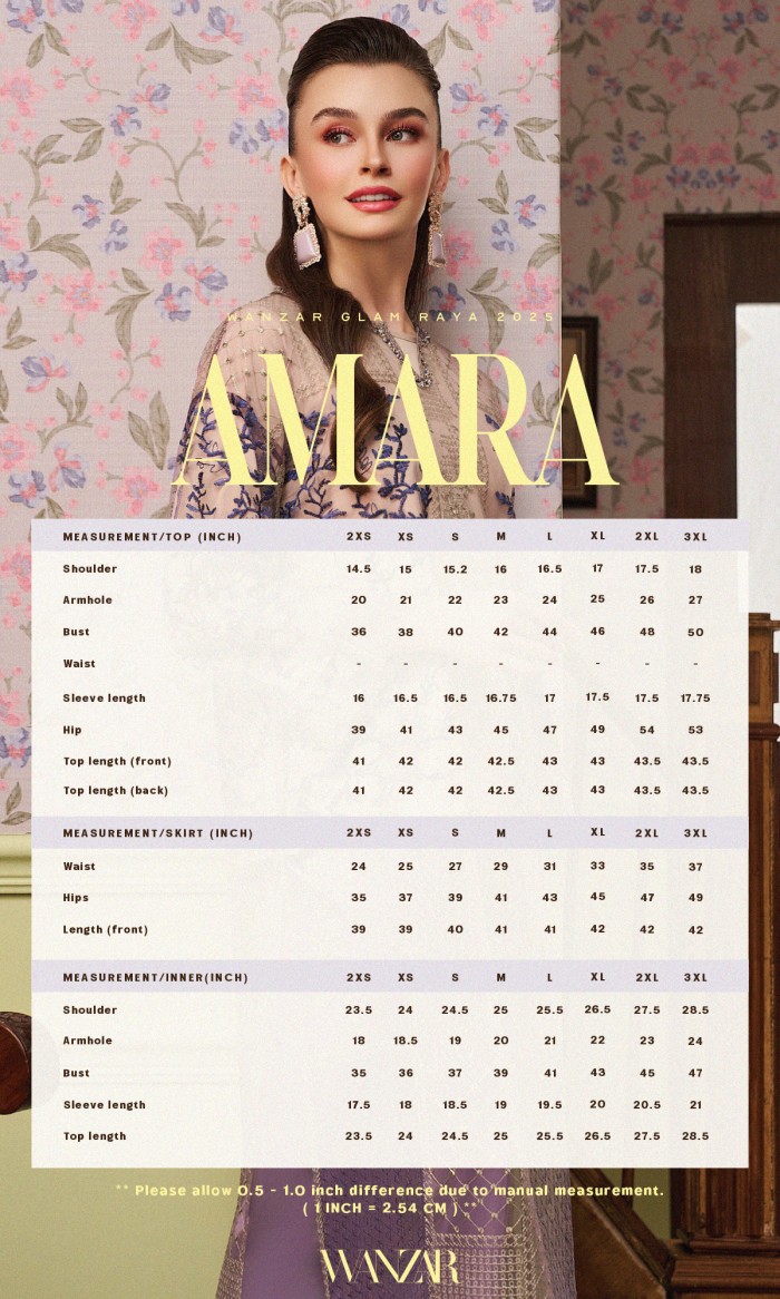 Amara Kurung in Lilac Purple