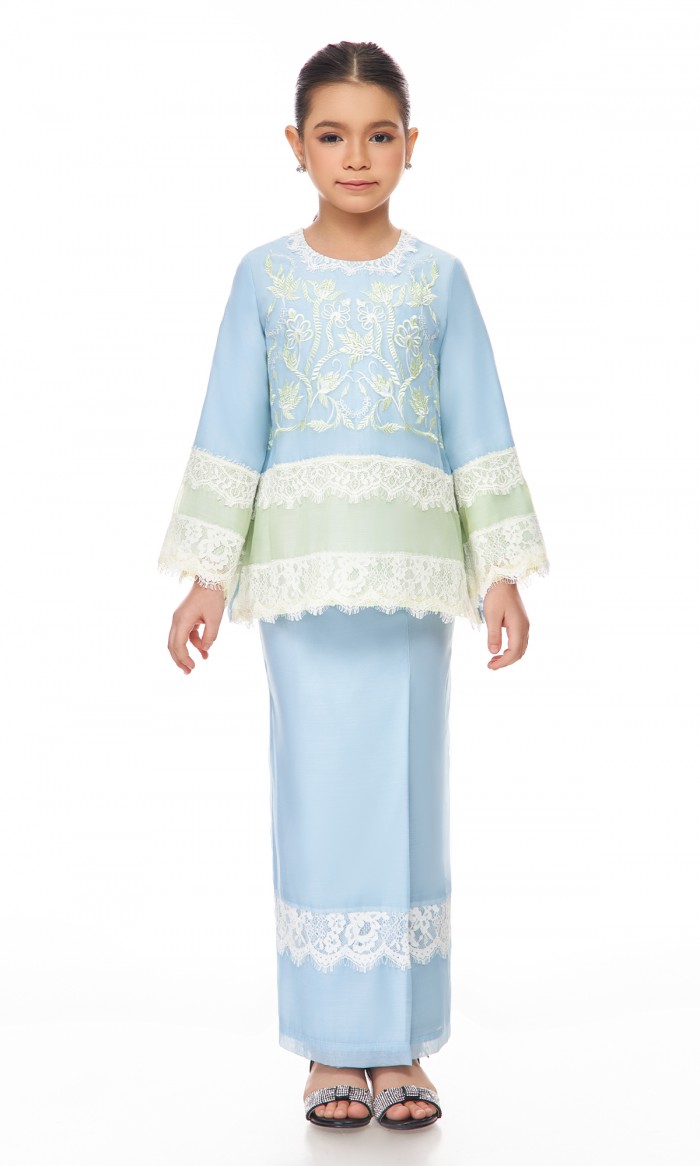 Ameelya Kurung Kids in Sky Blue