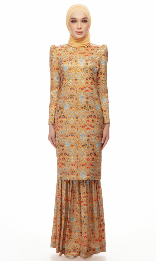 Asmidar Kurung in Fawn Mustard