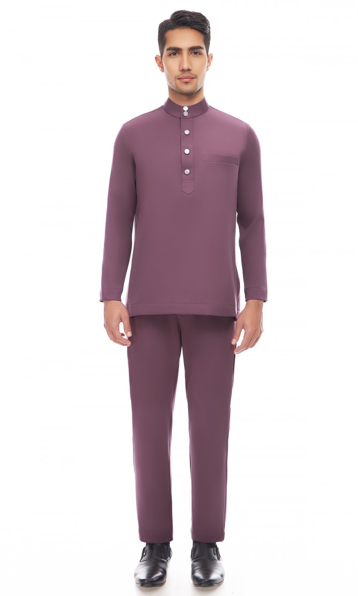 Aaryan Baju Melayu in Grape Purple