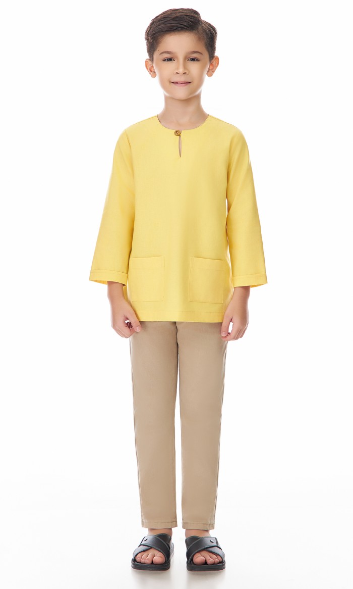 Nadhim Kurta Kids in Lemon Tonic