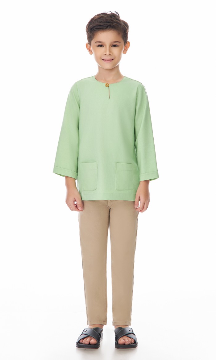 Nadhim Kurta Kids in Paradise Green