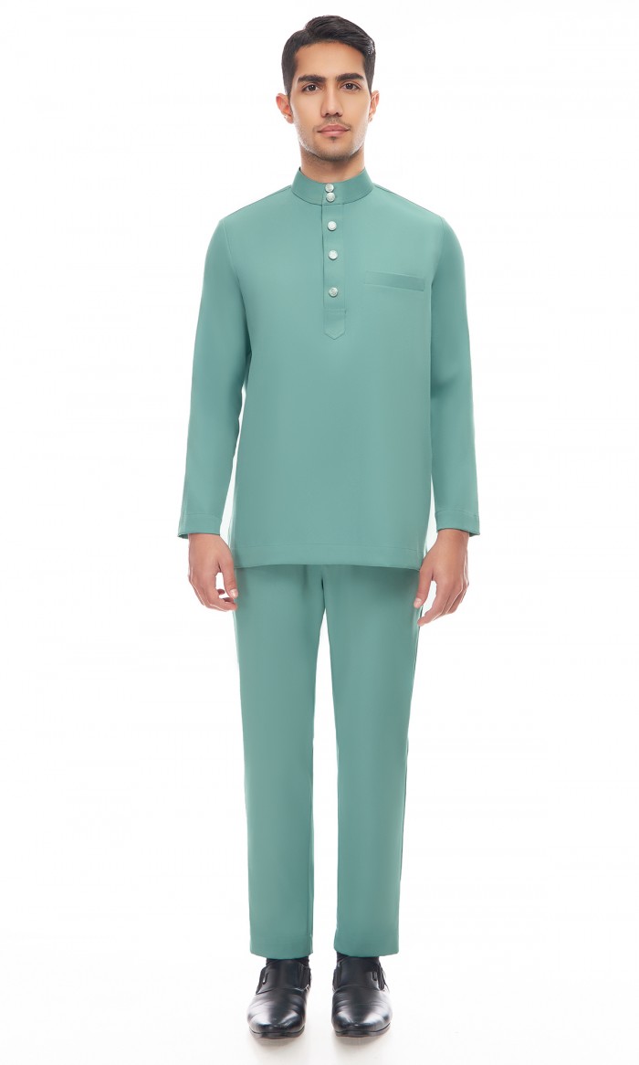 Aaryan Baju Melayu in Light Teal