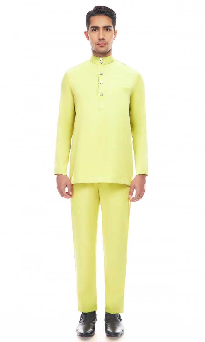 Aaryan Baju Melayu in Light Yellow