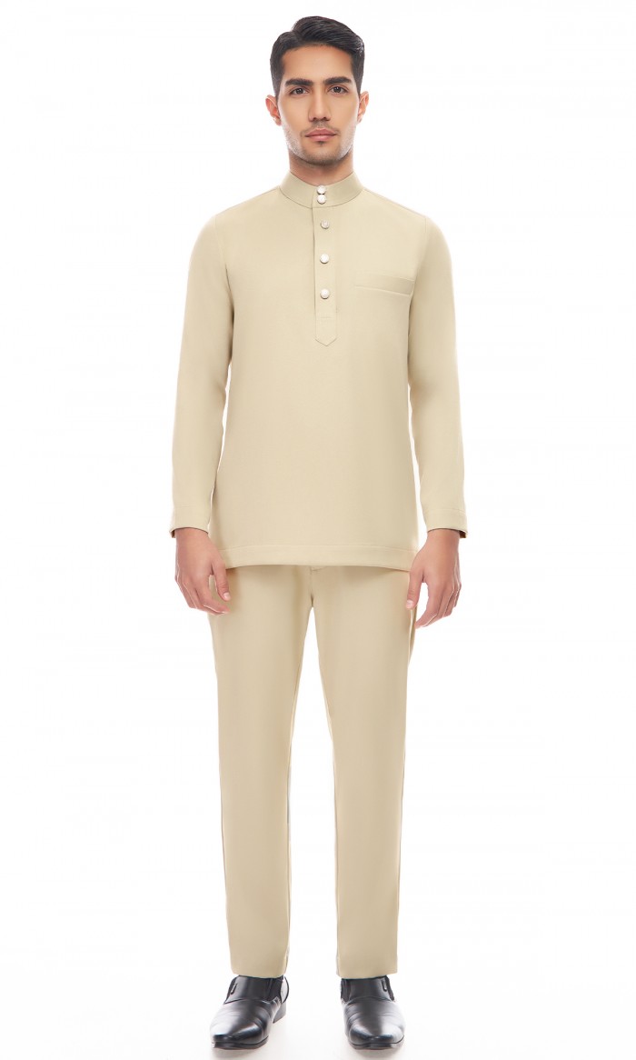 Aaryan Baju Melayu in Beige