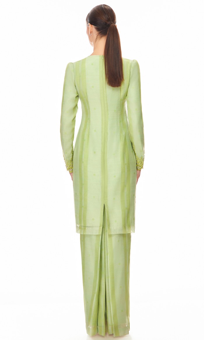 Carmilla Kurung in Olivine Green