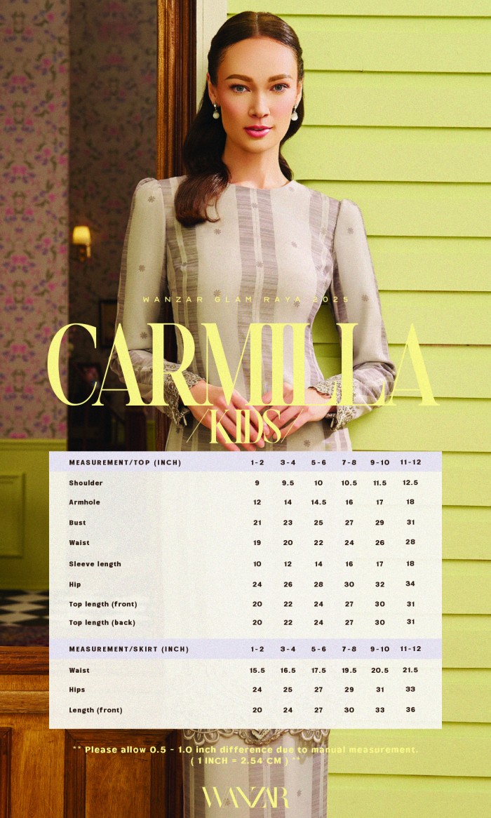 Carmilla Kurung Kids in Khaki Brown