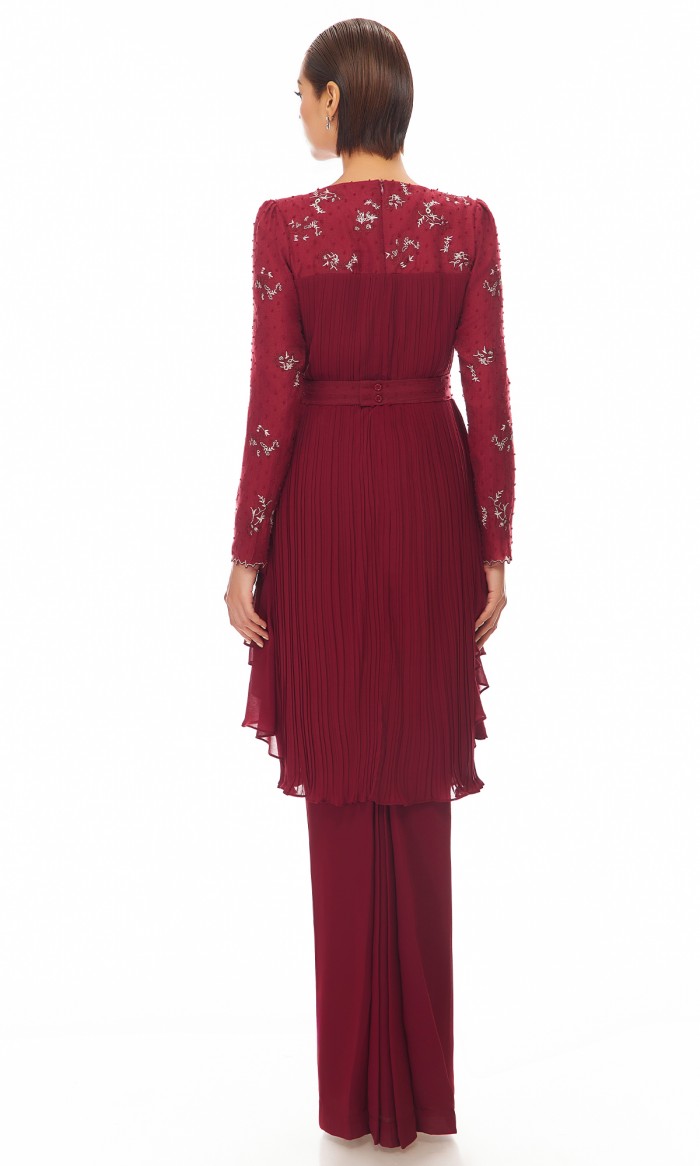 Charmaine Kurung in Savvy Red