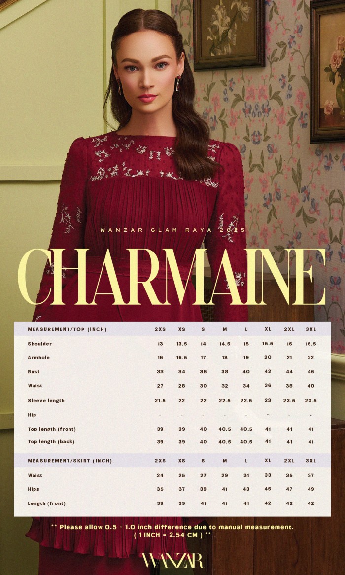 Charmaine Kurung in Savvy Red