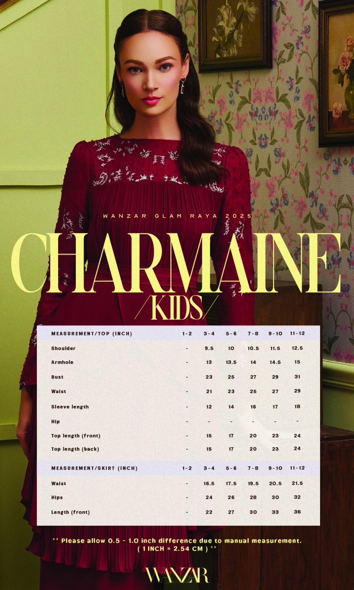 Charmaine Kurung Kids in Savvy Red