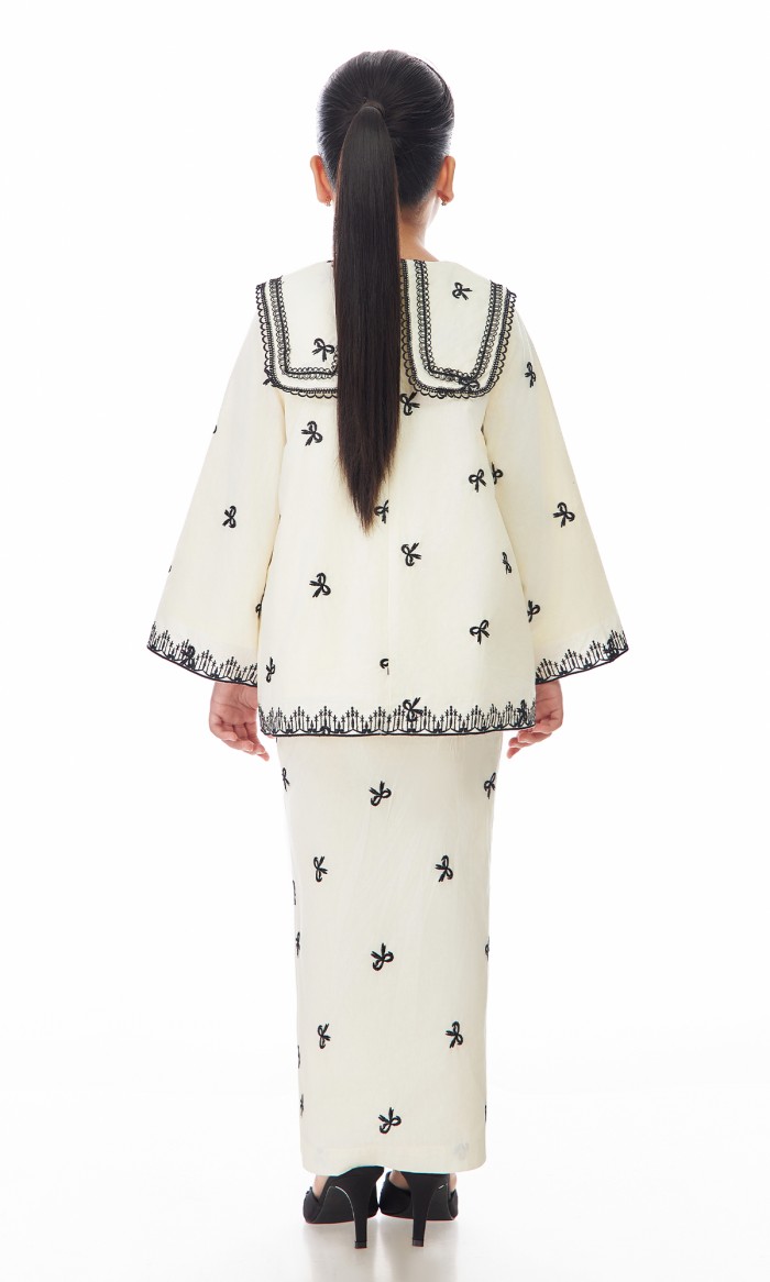 Chiara Kurung Kids in Raven Black