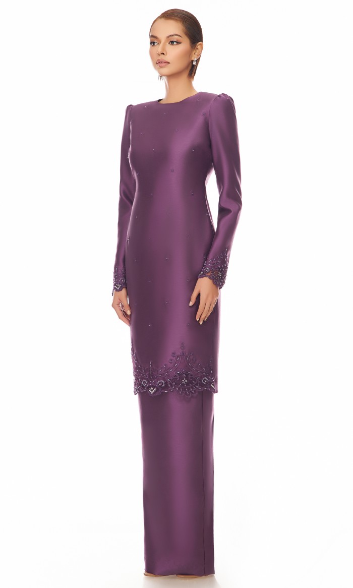 Claudia Kurung in Eggplant Purple