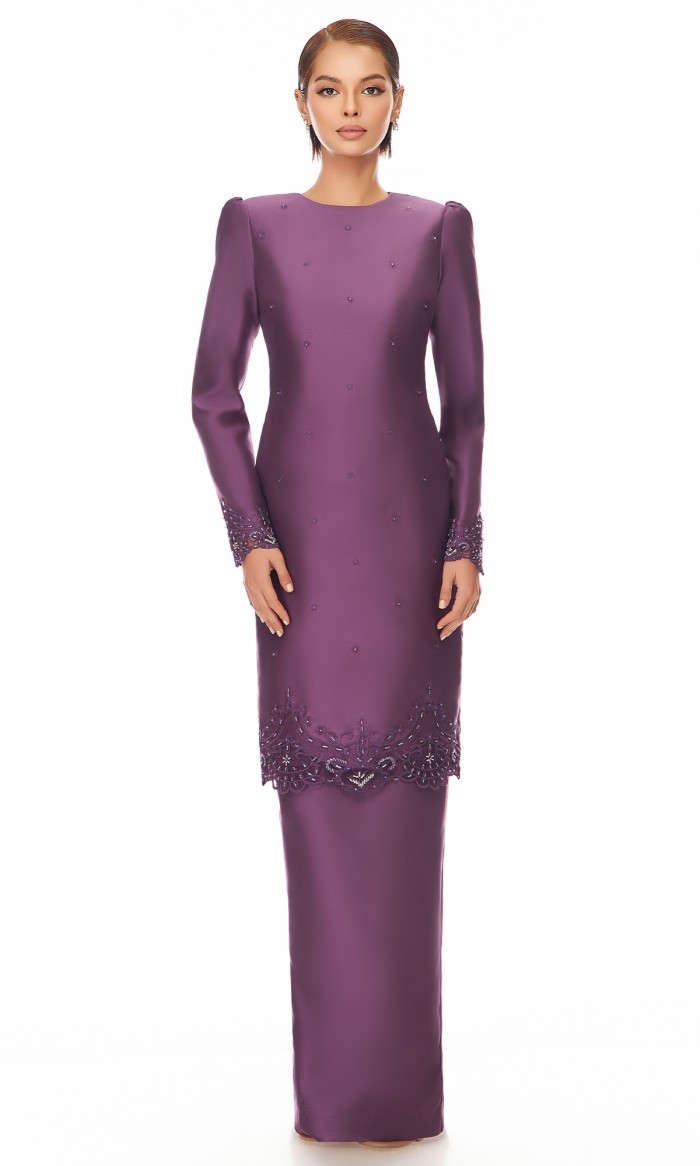 Claudia Kurung in Eggplant Purple