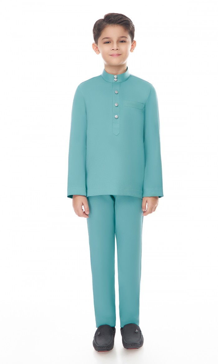 Aaryan Baju Melayu Kids in Light Blue