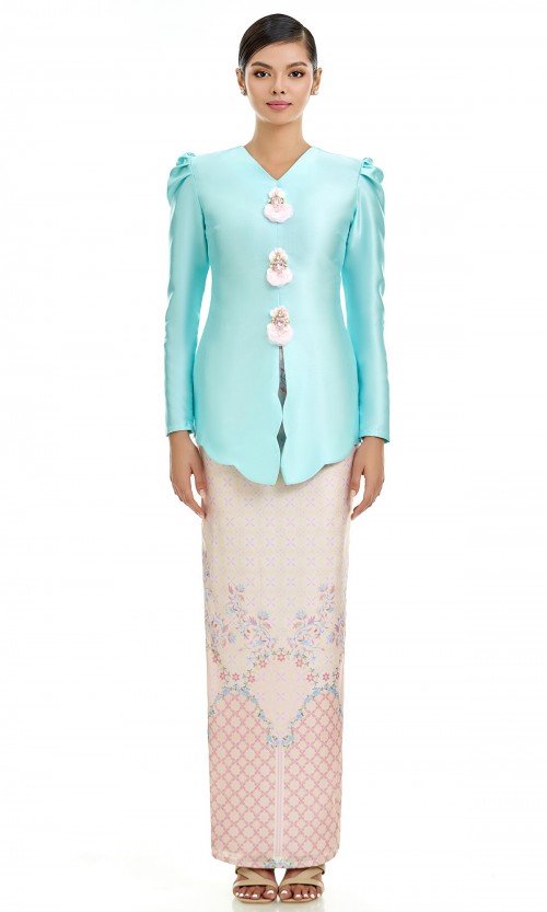 Celeste Kurung in Pale Turquoise (AS-IS)