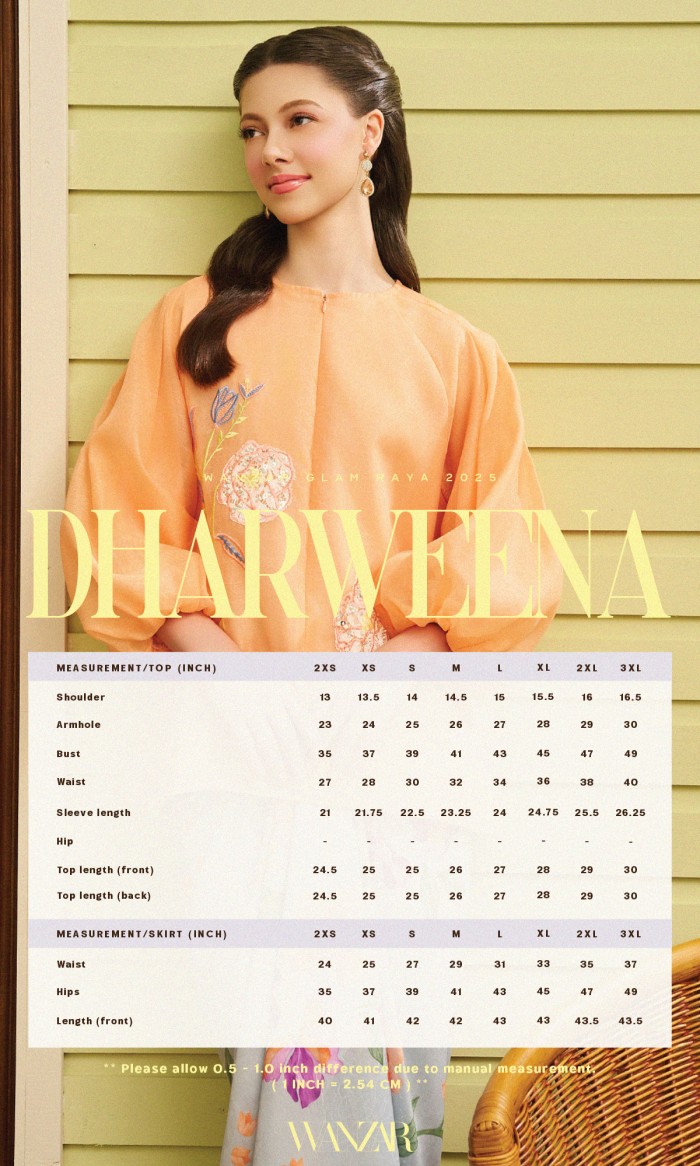 Dharweena Kurung in Atomic Tangerine