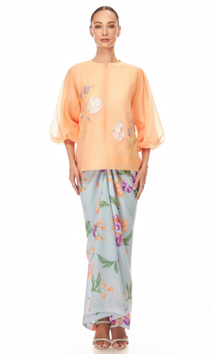 Dharweena Kurung in Atomic Tangerine