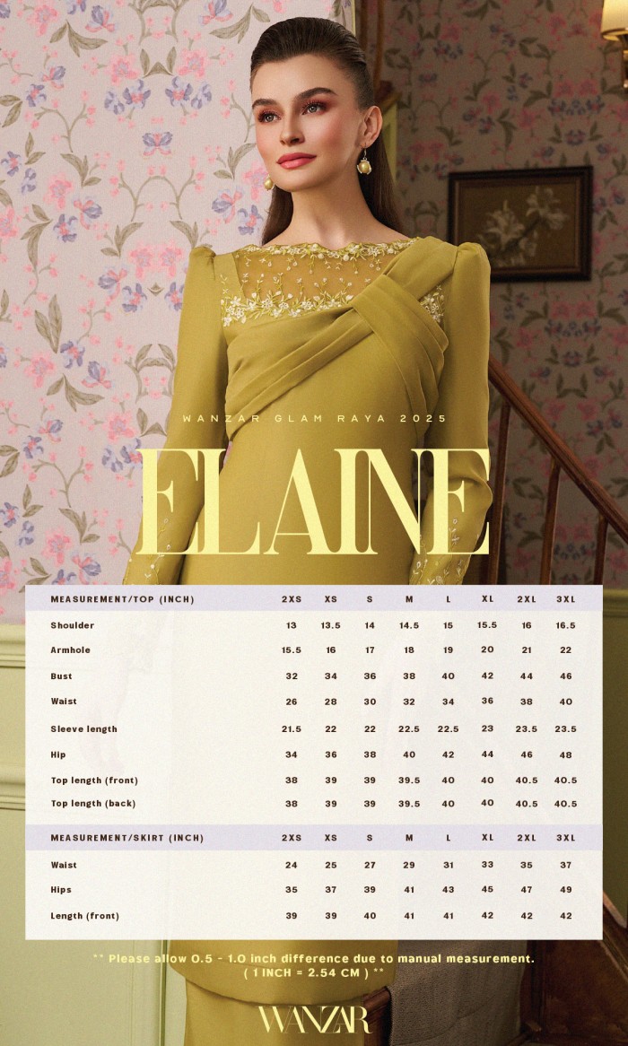 Elaine Kurung in Old Gold