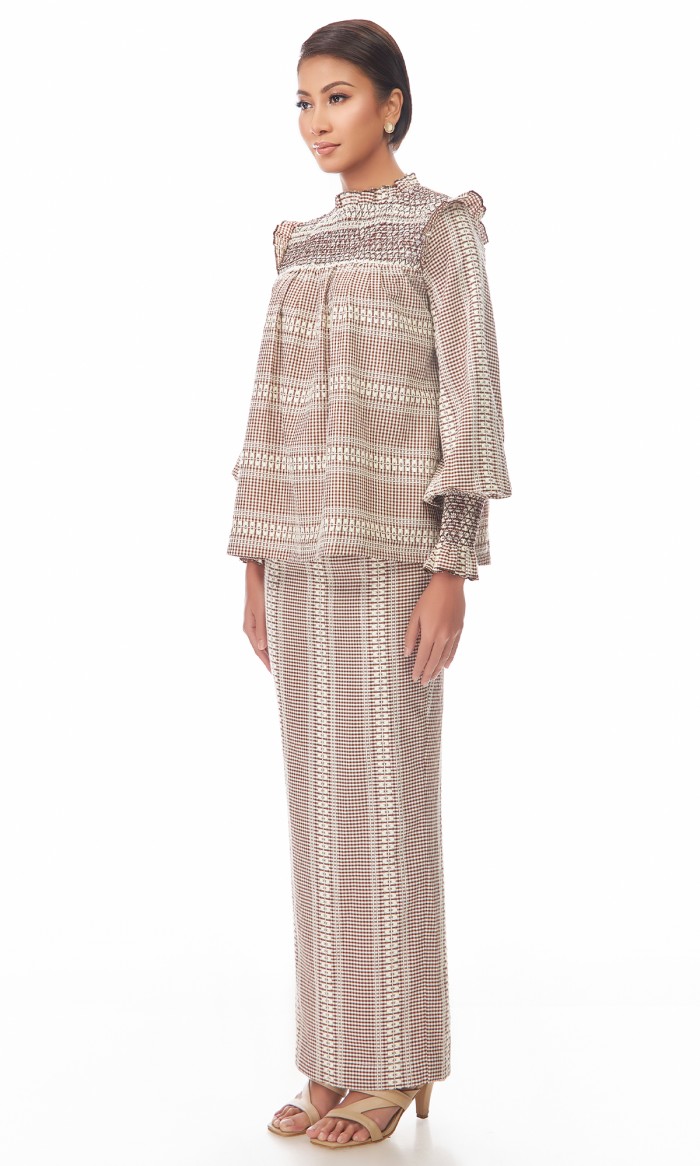 Ellery Kurung in Saddle Brown