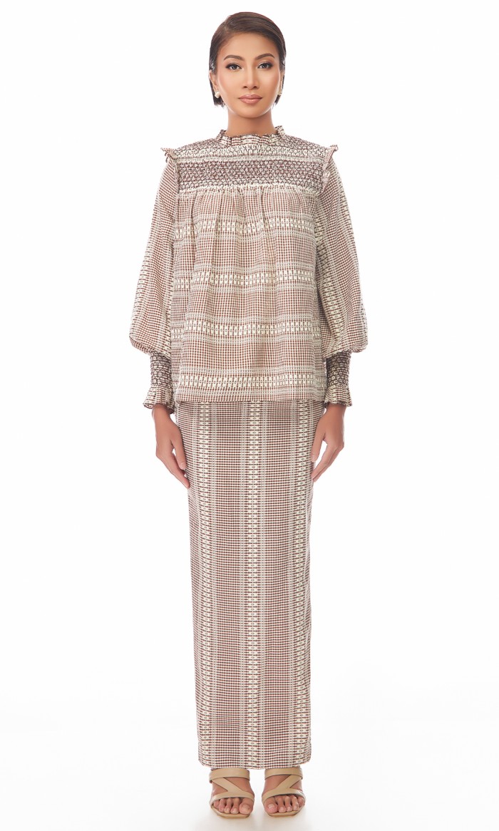 Ellery Kurung in Saddle Brown