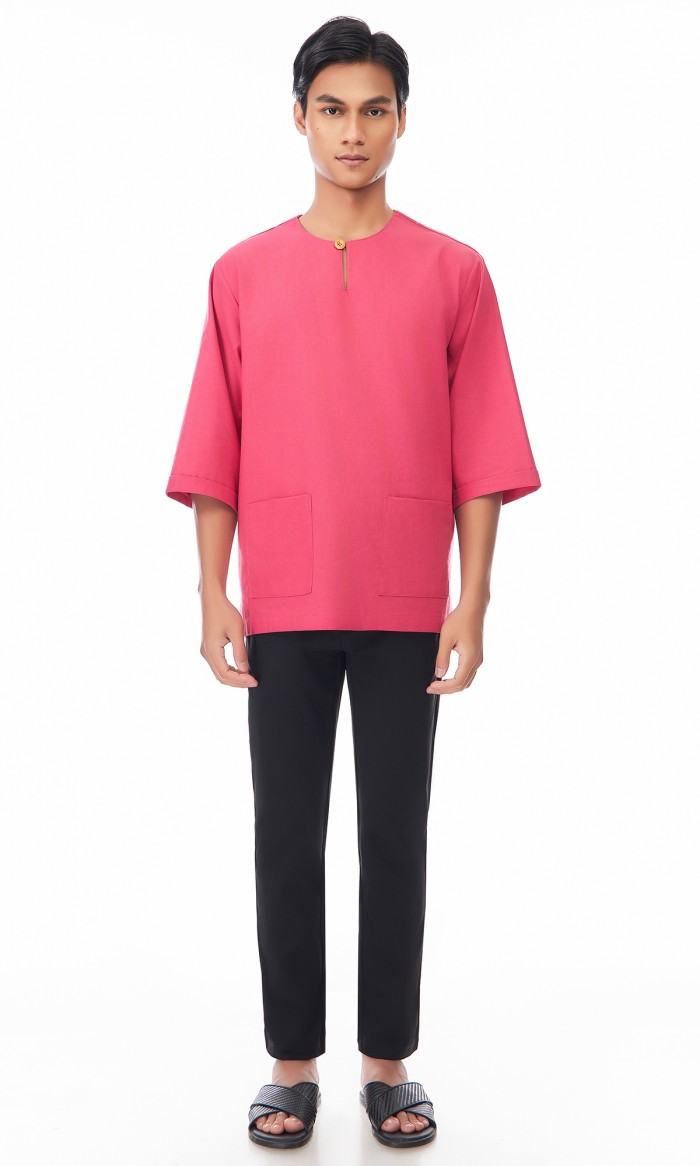 Nadhim Kurta in Fardago Pink