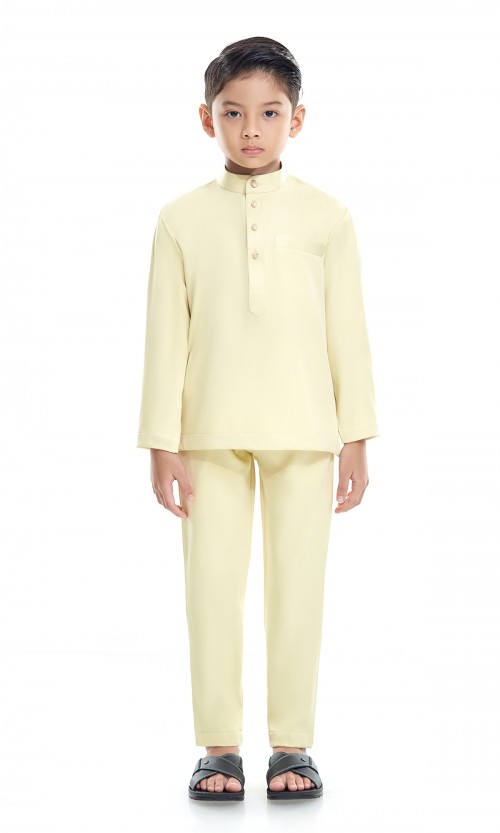 Fahaad Baju Melayu Kids in jonquil Yellow (AS-IS)