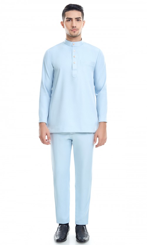 Fahaad Baju Melayu in Light Baby Blue (AS-IS)