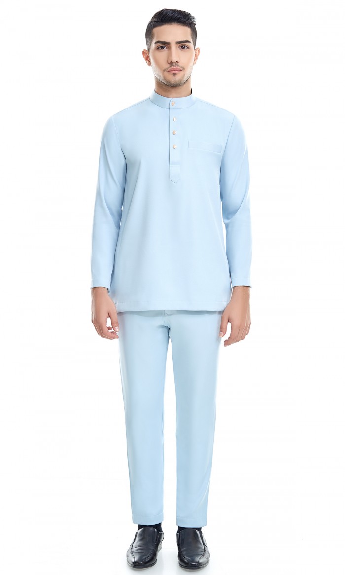 Fahaad Baju Melayu in Light Baby Blue (AS-IS)