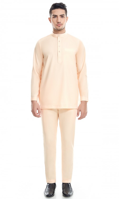 Fahaad Baju Melayu in Light Apricot (AS-IS)