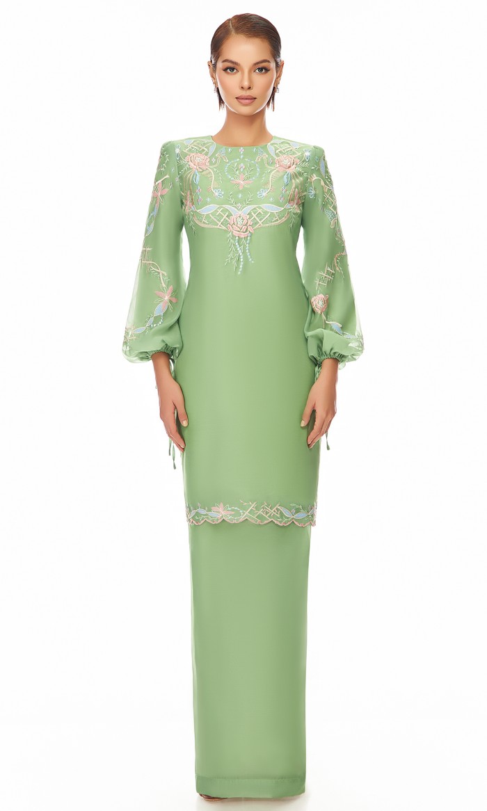 Giselle Kurung in Pear Green