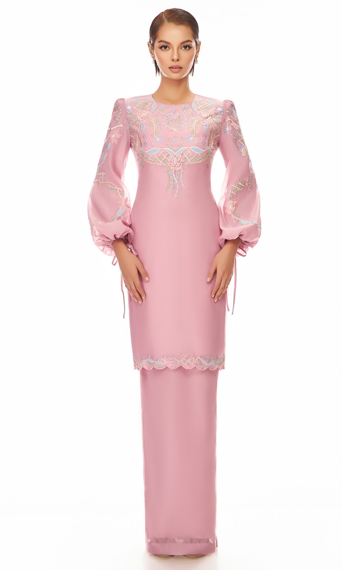 Giselle Kurung in Mauve pink