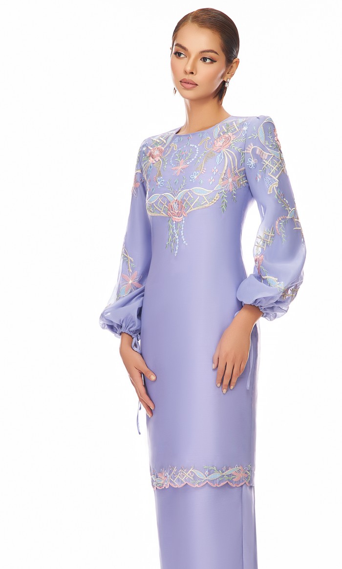 Giselle Kurung in Periwinkle Purple