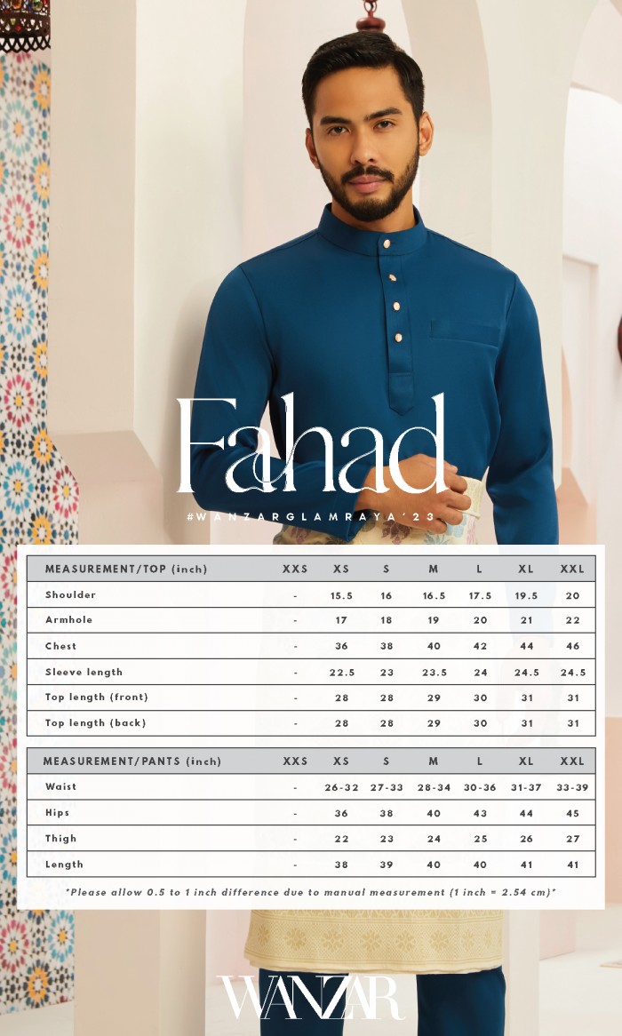 Fahaad Baju Melayu in Light Apricot (AS-IS)
