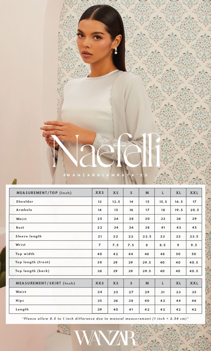 Naefelli Kurung in Sky Blue (AS-IS)