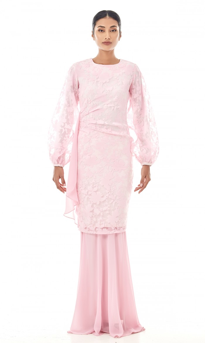 Harper Kurung in Soft Pink (AS-IS)