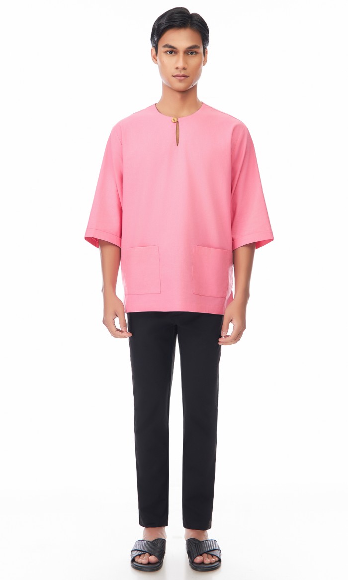 Nadhim Kurta in Hot Pink