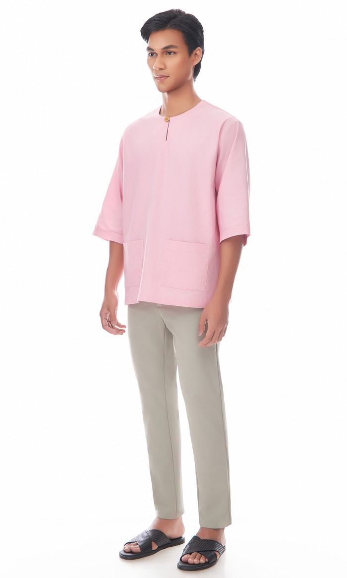 Nadhim Kurta in Icy Pink