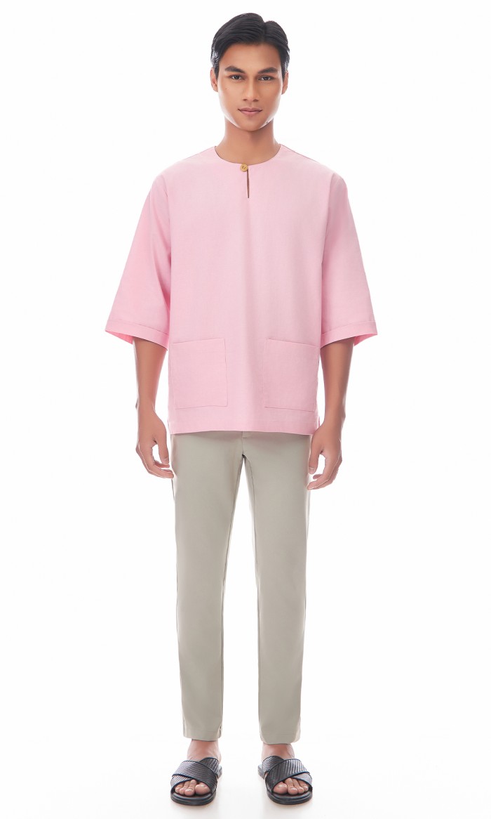 Nadhim Kurta in Icy Pink