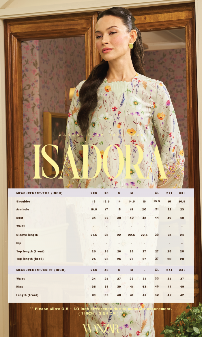 Isadora Kurung in Light Grayish Cyan