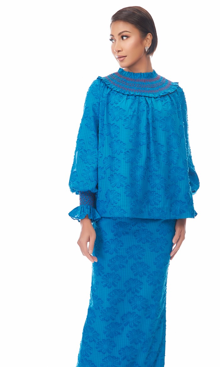 Indira Kurung in French Blue