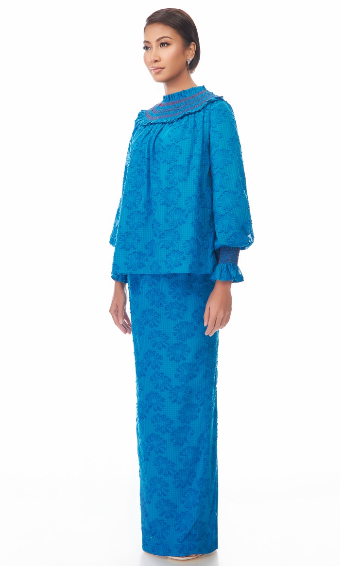 Indira Kurung in French Blue