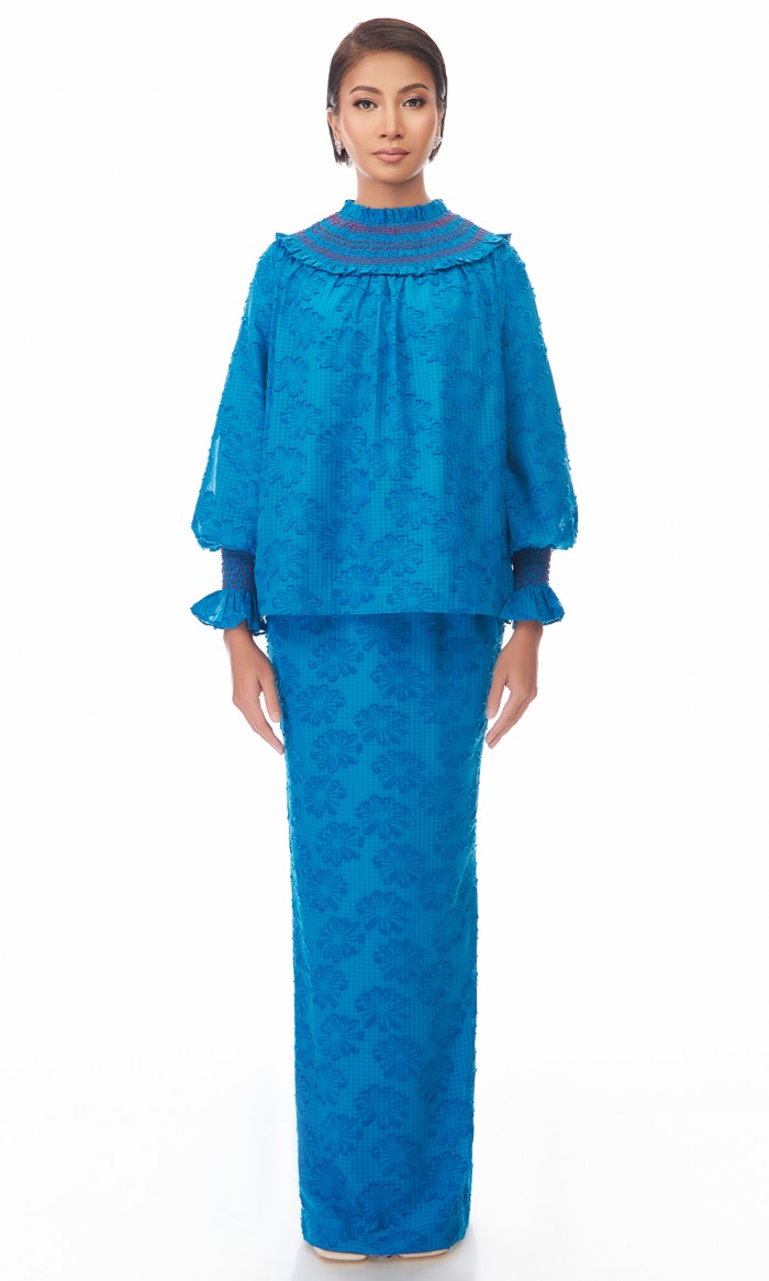 Indira Kurung in French Blue